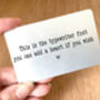 Create Your Own Message Metal Wallet Card Keepsake, thumbnail 3 of 3