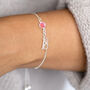 Sterling Silver 18th Birthday Birthstone Bracelet, thumbnail 3 of 10