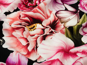 Pure Silk Designer Scarf Luxury Floral 90cm, 3 of 5