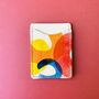 Leather Card Holder Hand Painted, thumbnail 2 of 8
