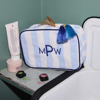 Personalised Candy Stripe Wash Bag, 6 of 6