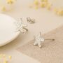 Sterling Silver Dainty Starfish Stud Earrings, thumbnail 4 of 9