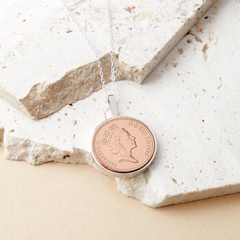 30th Birthday 1995 Penny Coin Pendant Necklace, 2 of 11