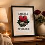 Personalised 'Forever' Tattoo Style Heart Print, thumbnail 1 of 3