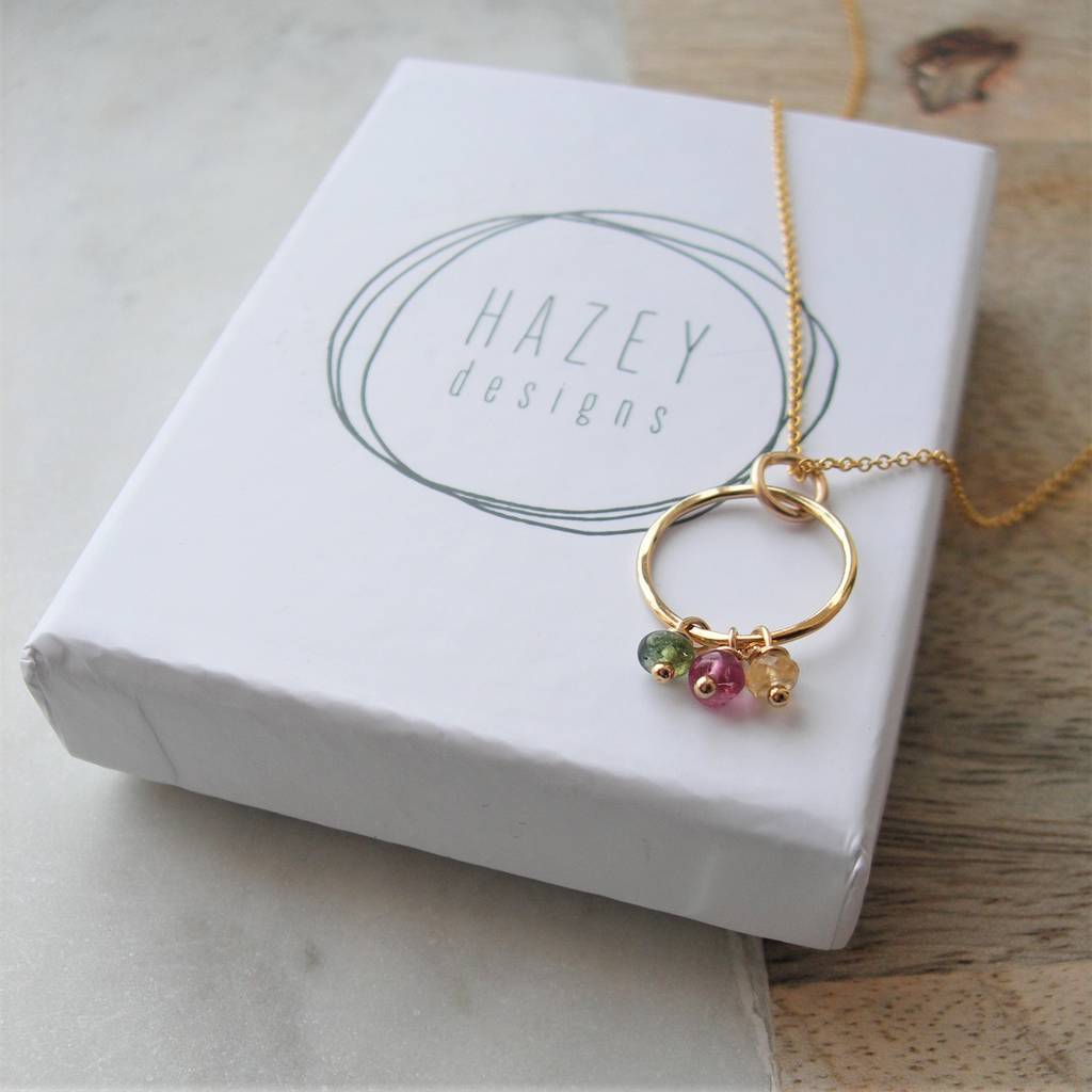 Joy Gemstone Necklace By Hazey Designs | notonthehighstreet.com