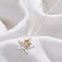 Double Open Star Charm Necklace, thumbnail 1 of 5