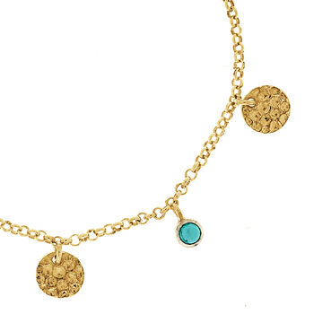 Lakshmi Bracelet Turquoise In Silver Or Gold Plated, 4 of 11