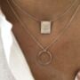 Handmade Hammered Silver Or Gold Circle Sheila Necklace, thumbnail 8 of 12