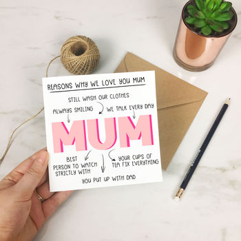 Personalised 'Things That Make You Mum' Card, 3 of 4