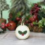 Have A Holly, Jolly Christmas! Christmas Mini Matchbox Cross Stitch Kit, thumbnail 4 of 5