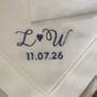 Personalised Embroidered Linen Or Cotton Napkin, thumbnail 1 of 2