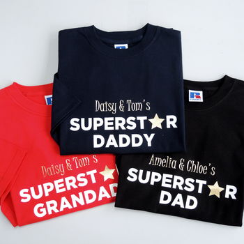 Personalised Superstar Daddy T Shirt, 7 of 12
