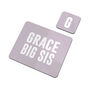 Girl's Personalised Sister Placemat And Coaster Set, thumbnail 5 of 8