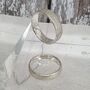 Couples Sterling Silver Wedding Ring Set, thumbnail 2 of 11