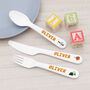 Personalised Plastic Children's Cutlery Set, thumbnail 3 of 12