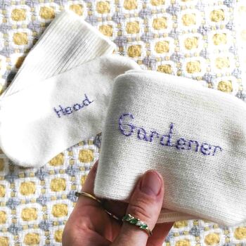 Head Gardener Women’s Thick Cashmere Socks, Seeds Gift, 2 of 6