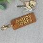 Personalised Daddy And Surname Shadow Keyring, thumbnail 1 of 6