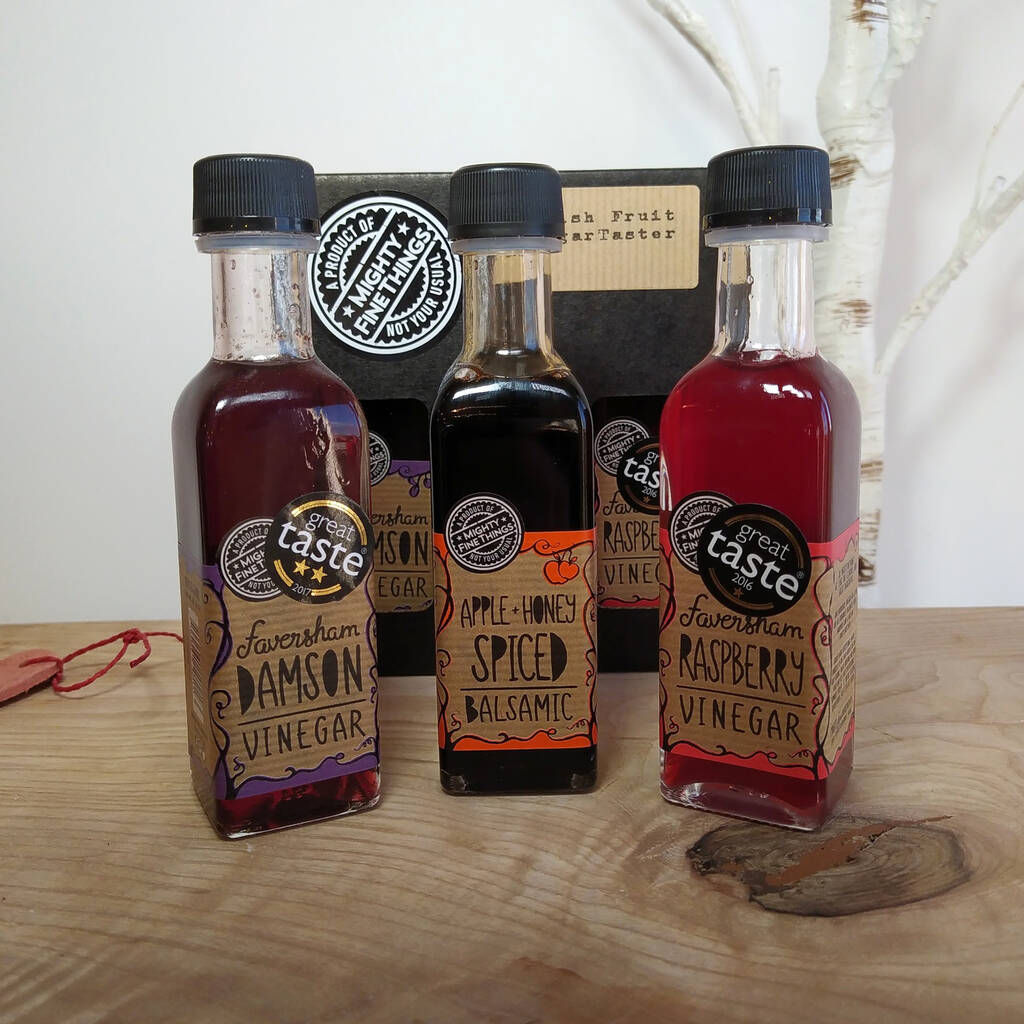 Kentish Fruit Vinegar Taster Set By Mighty Fine Things