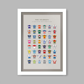 The Velorati Cycling Jersey Poster Print, 3 of 4