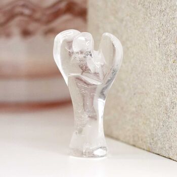 Clear Quartz Angel Carved Gemstone, 2 of 5