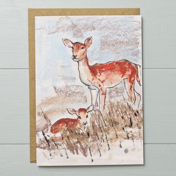 Deer Art Greeting Card, 2 of 2