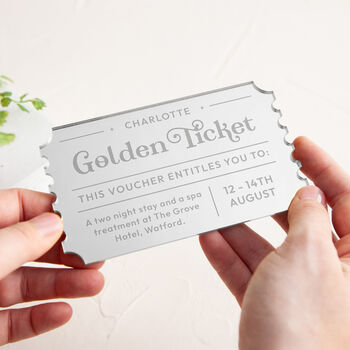 Personalised Golden Ticket Keepsake, 2 of 4