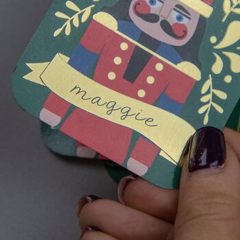 Personalised Foiled Christmas Nutcracker Playing Cards, 3 of 7