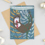 Otter With Present Christmas Card, thumbnail 2 of 3