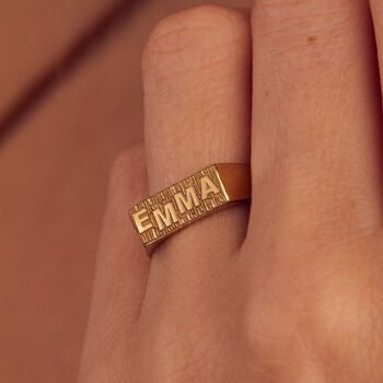 Personalised Engraved Impression Signet Ring, 9 of 10