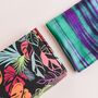 100% Mulberry Silk Scarf, Emerald Green Purple, Aurora Borealis, thumbnail 7 of 10
