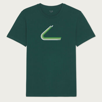 Racing Lines Dark Green Motorsport T Shirt, 4 of 7