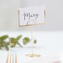 Gold Metal Place Card Holder, thumbnail 1 of 3