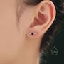 Single Piercing Cz Skinny Earlobe Cuff Earring, thumbnail 4 of 11
