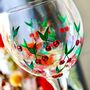 Cherry Hand Painted Gin Glass, thumbnail 2 of 7