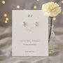 21st Birthday Kisses Sterling Silver Stud Earrings, thumbnail 1 of 7