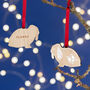 Personalised Gingerbread Rabbit Christmas Decoration, thumbnail 2 of 2