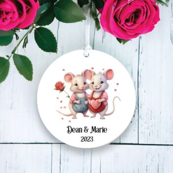 Personalised Mice Valentine's Couple Gift, 2 of 2
