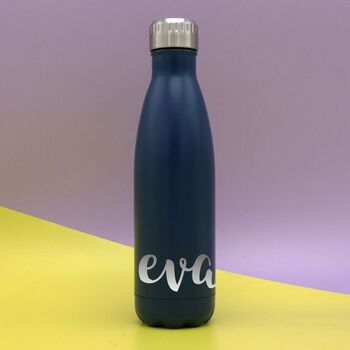 Personalised Name Stainless Steel Bottle, 3 of 8