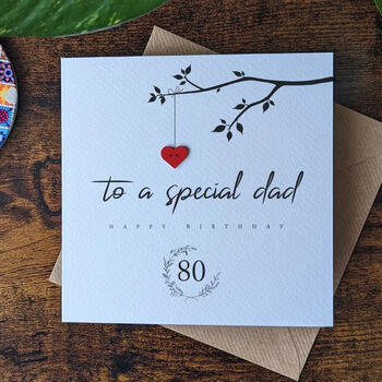 Personalised 80th Birthday Card For Special Dad, 2 of 4