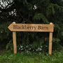 Wooden Engraved Driveway Sign Pointing, thumbnail 1 of 10