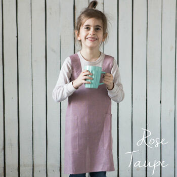 Linen Pinafore Apron For Kids, 2 of 12