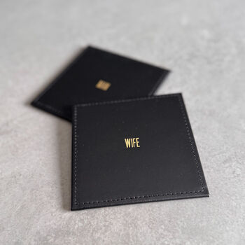 Personalised Leather Coasters – Anniversary Gift For Couples, 7 of 12