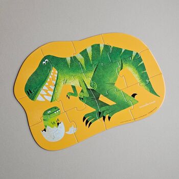 12pc Mini Jigsaw Puzzle Just Hatched Dino, 3 of 5