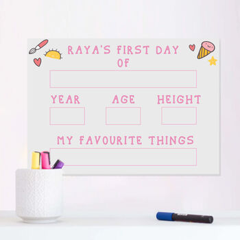 Personalised First Day Of School Acrylic Board, 3 of 5