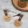 Personalised Mr And Mrs Wooden Keyring Pair For Couples, thumbnail 5 of 7