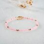 Natural Rose Quartz And Garnet Bracelet, thumbnail 3 of 5