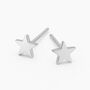 Sterling Silver Star Micro Stud Earrings – 4mm, thumbnail 2 of 6