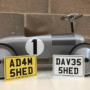 Personalised Number Plate Style Sign, 2 of 6