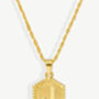 Textured Initial Coin Necklace With Rope Chain, thumbnail 6 of 11