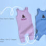 Teddy Personalised Baby Dungarees Romper | Baby Gift, thumbnail 2 of 10